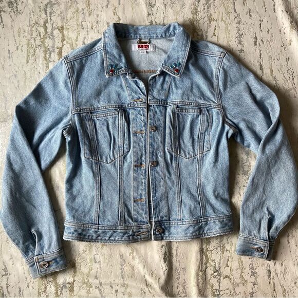 ABS Allen Schwartz Embellished Jean jacket Y2K 00s country western - Picture 8 of 10